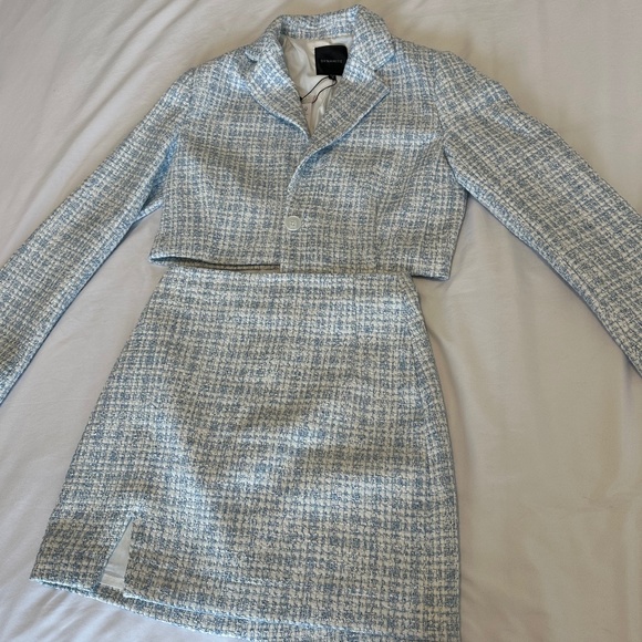 Dynamite Jackets & Blazers - Dynamite Kora  tweed blazer and skirt